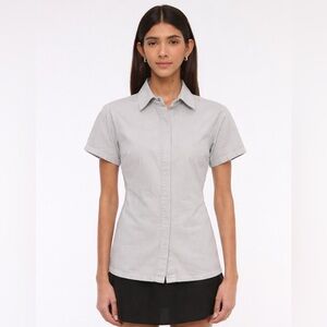 NWT Abercrombie Denim Shirt Small Grey